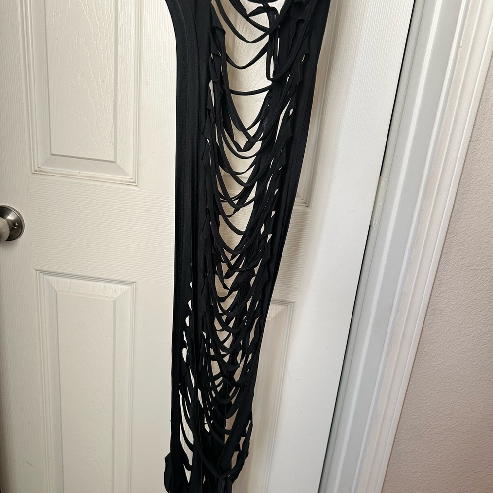 Black Cut-Out Maxi Dress coverup - Picture 2 of 4